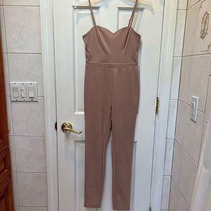 Woman summer sleeveless jumpsuit.